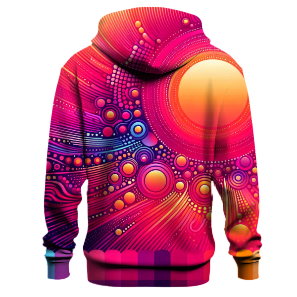Electric Sunset Gradient Design Hoodie
