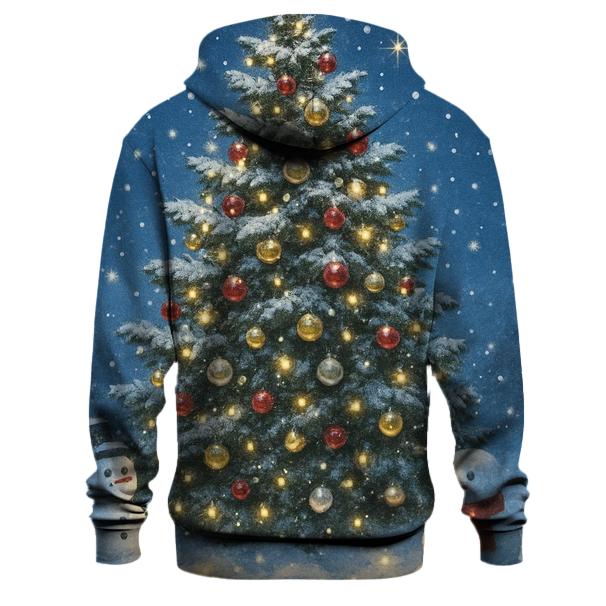 Festive Christmas Tree in Snow Hoodie