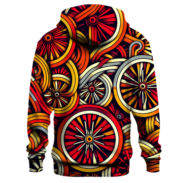 Retro Bicycle Wheels Hoodie