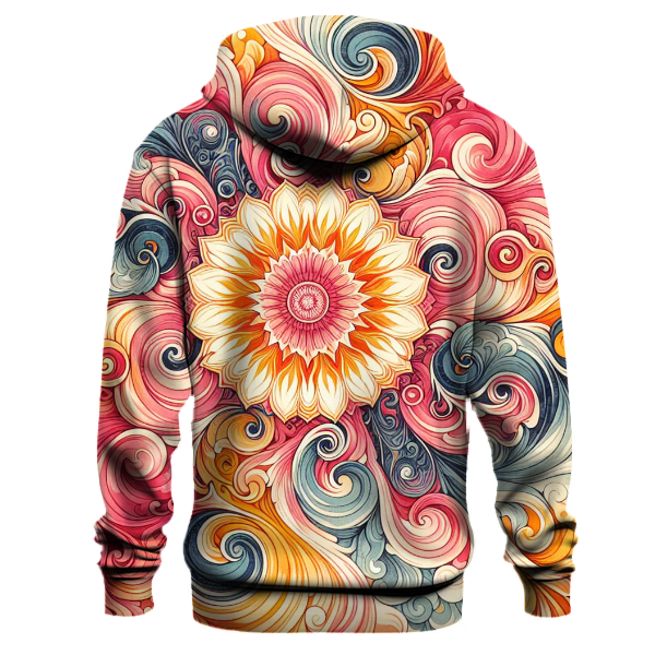 Vibrant Sunrise Ripple Hoodie