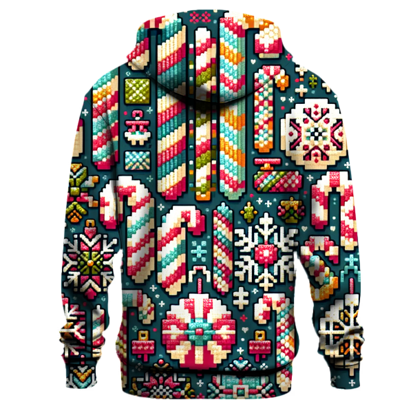 Whimsical Candy Cane Wonderland Design Hoodie