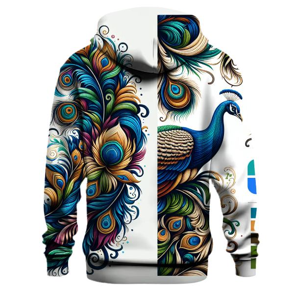 Elegant Peacock Splendor Hoodie