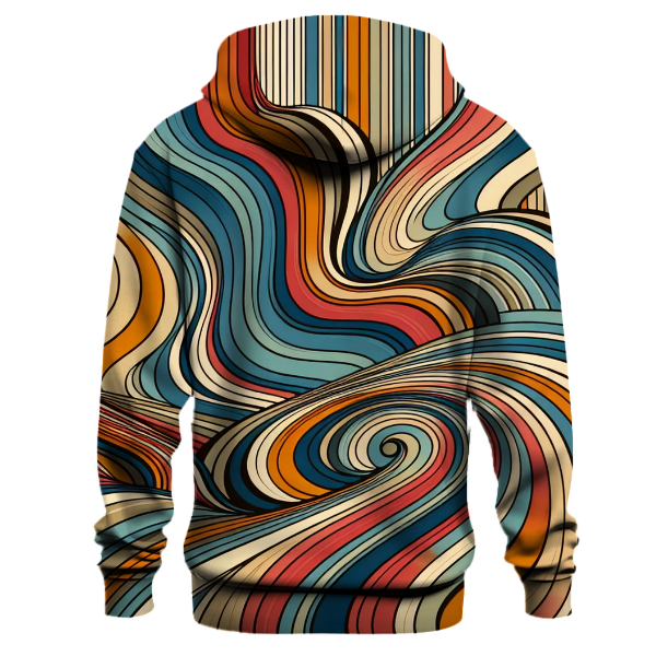 Retro Stripe Cascade Hoodie