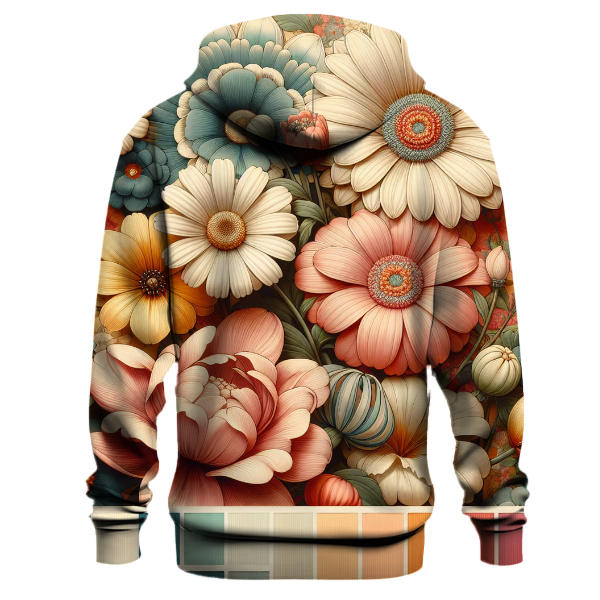 Charming Retro Floral Patterns Hoodie