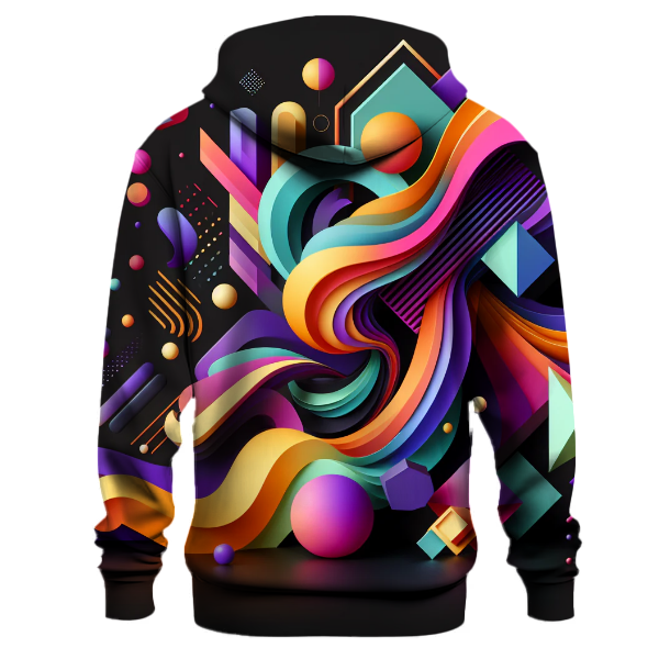 Vibrant Geometric Funk Hoodie