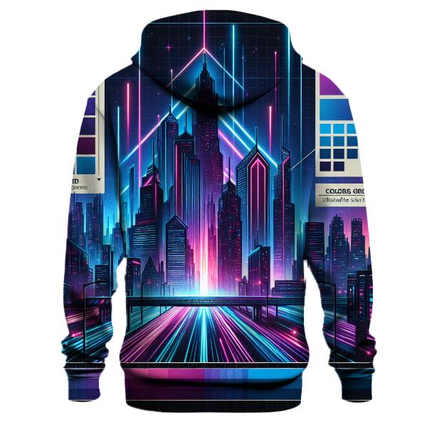 Abstract Neon Cityscape Hoodie
