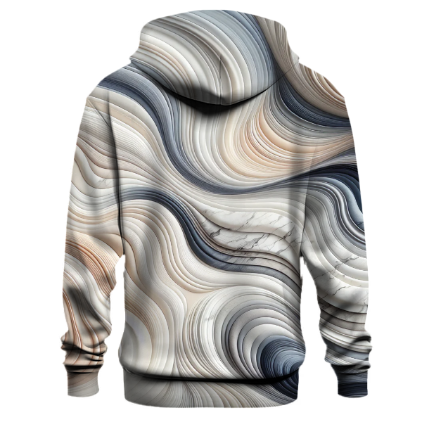 Ivory Marble Swirl Hoodie