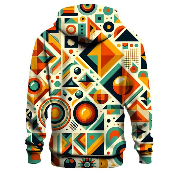 Retro Geometric Joy Hoodie