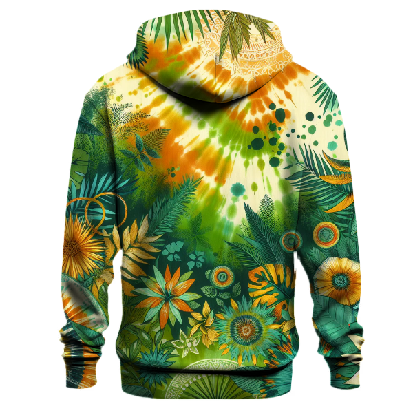 Tropical Jungle Tie-Dye Design Hoodie