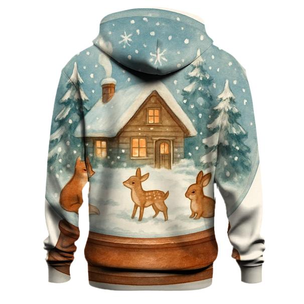 Festive Snow Globe Scene Hoodie