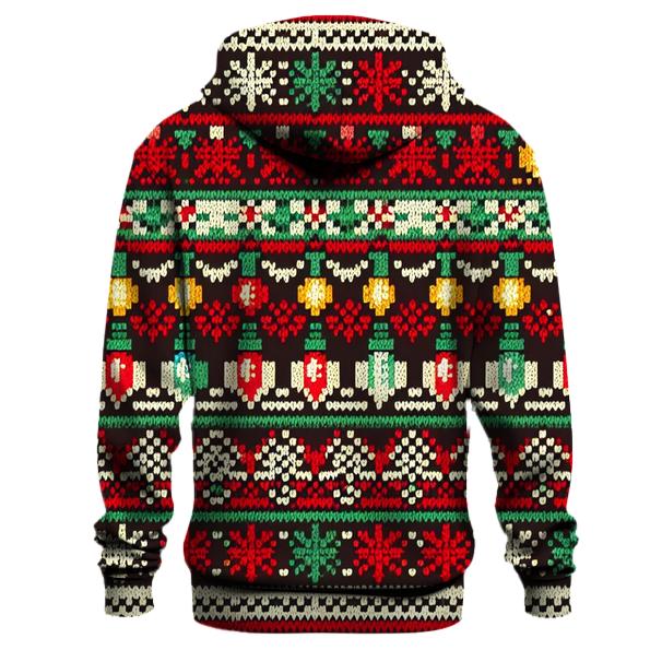 Retro Christmas Lights Design Hoodie