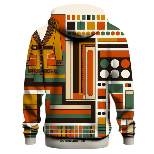 Bold Color Block Retro Hoodie