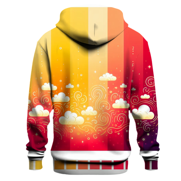 Bright Rainbow Gradient Design Hoodie