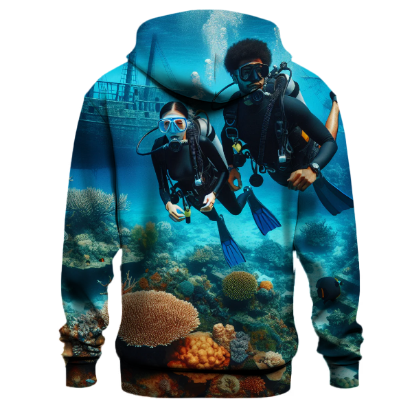 Diving Blue Hoodie