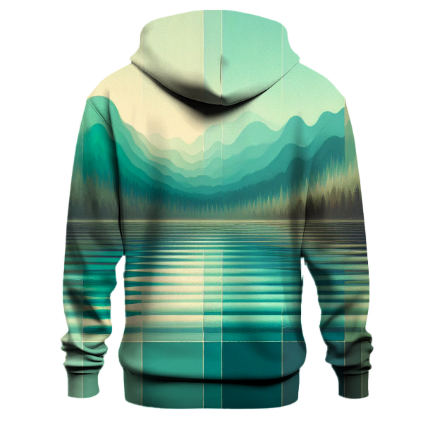 Mountain Lake Reflection Gradient Hoodie