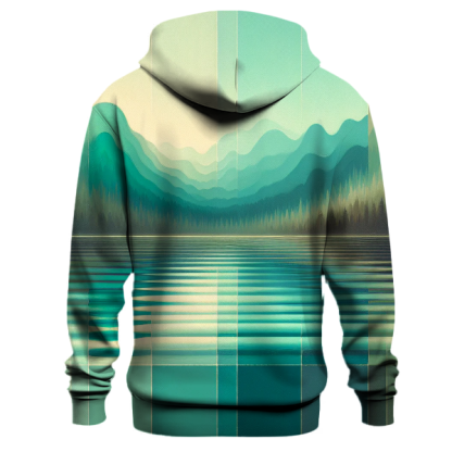 Mountain Lake Reflection Gradient Hoodie
