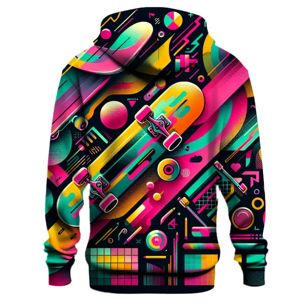 Bright 80s Skate Culture Hoodie