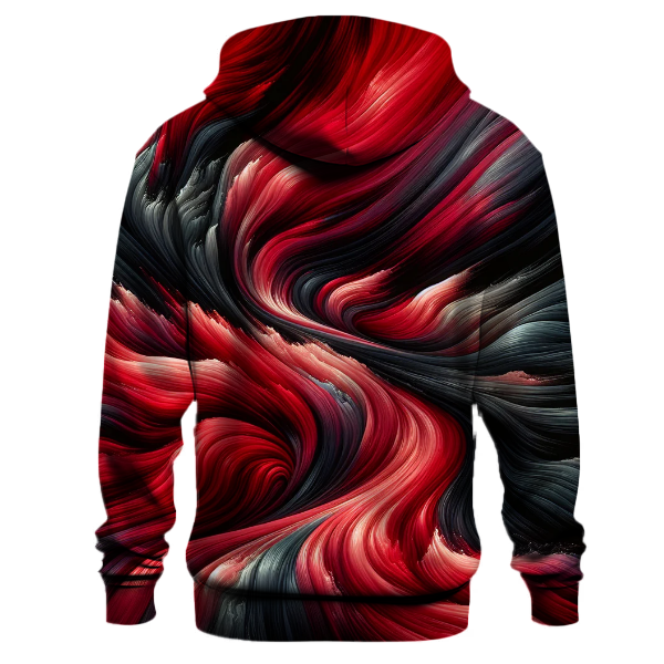 Crimson River Flow Hoodie