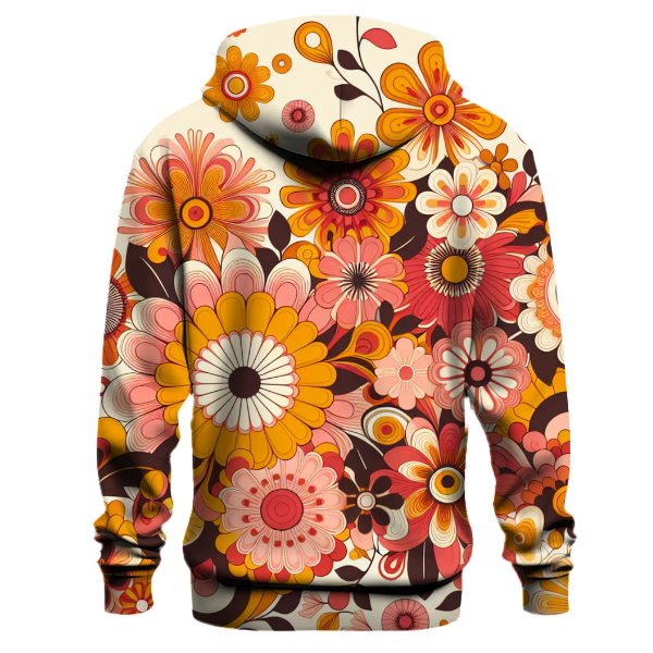 Groovy Retro Flowers Hoodie