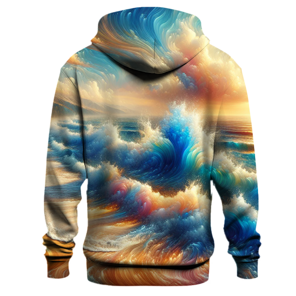 Luminous Ocean Waves Hoodie