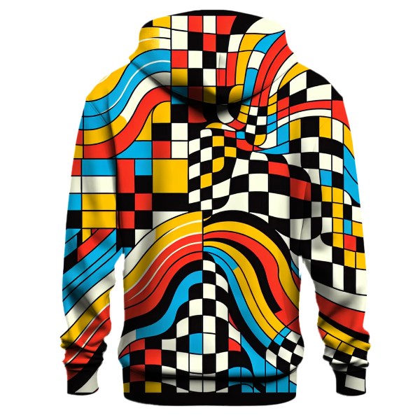 Funky Checkerboard Delight Hoodie