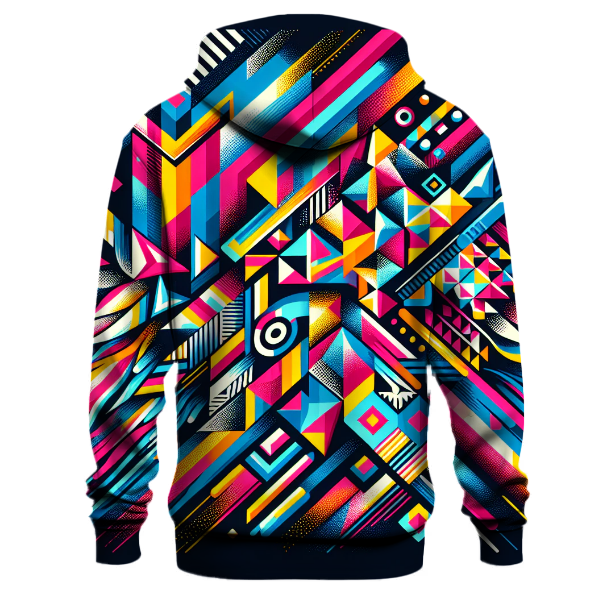 Neon Dreams Geometric Hoodie
