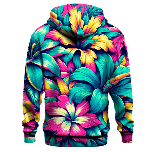 Neon Floral Paradise Hoodie