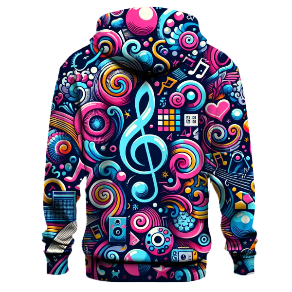 Funky Colorful Music Notes Hoodie