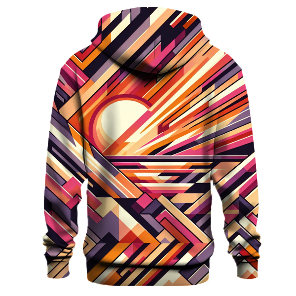 Bright Sunset Geometry Hoodie