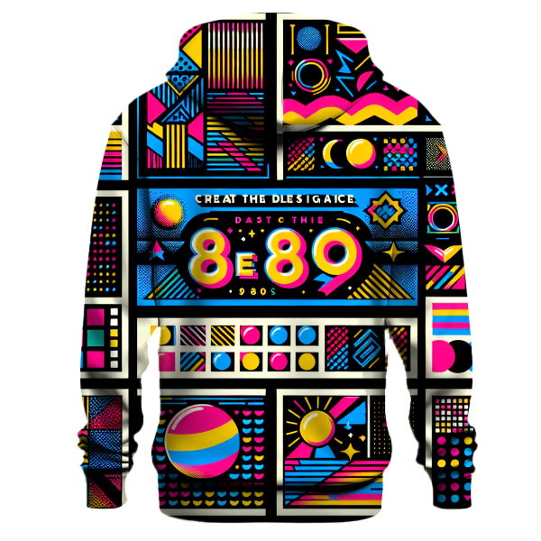 Classic 80s Patterns Hoodie