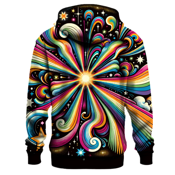 Cosmic Rainbow Burst Hoodie