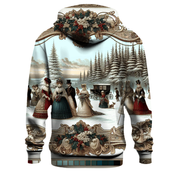 Victorian Christmas Postcard Hoodie