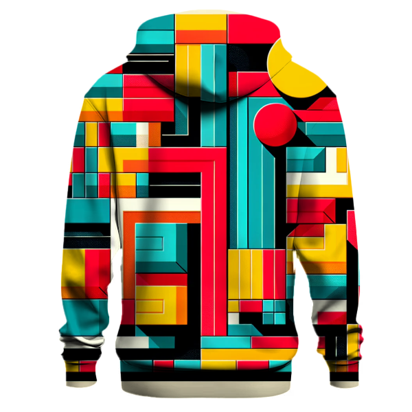 Color Blocked Retro Hoodie
