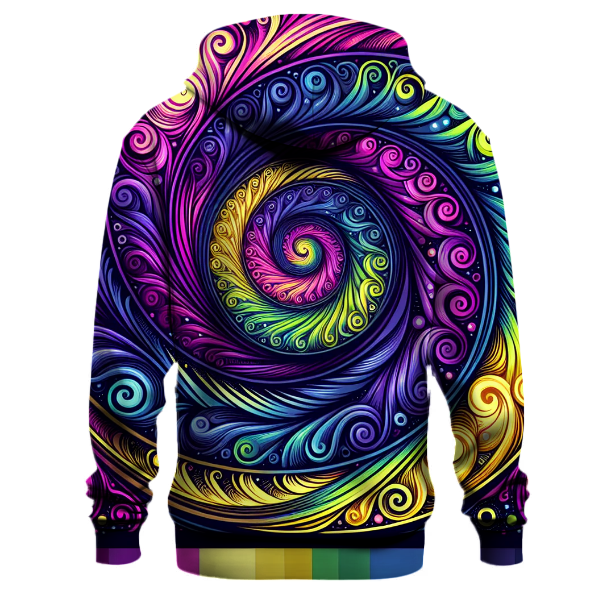 Cosmic Vibes Spiral Design Hoodie