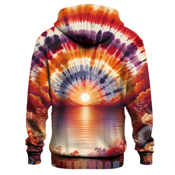 Blazing Sunset Tie-dye Design Hoodie