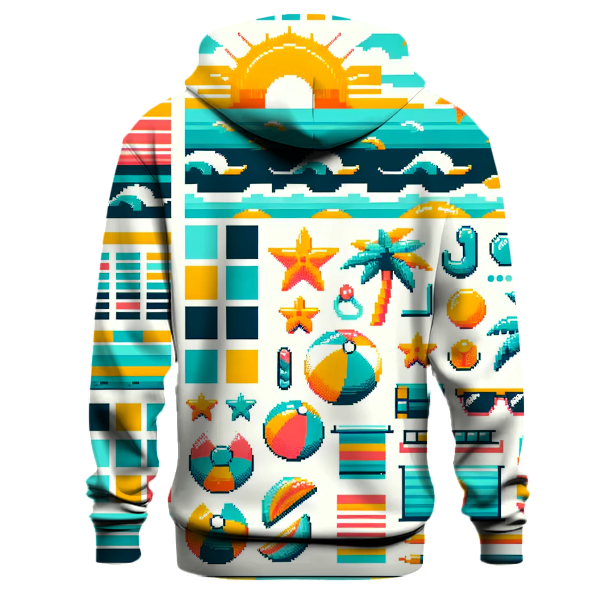 Pixelated Summer Fun Hoodie