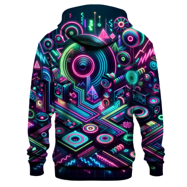 Vintage Neon Shapes Hoodie