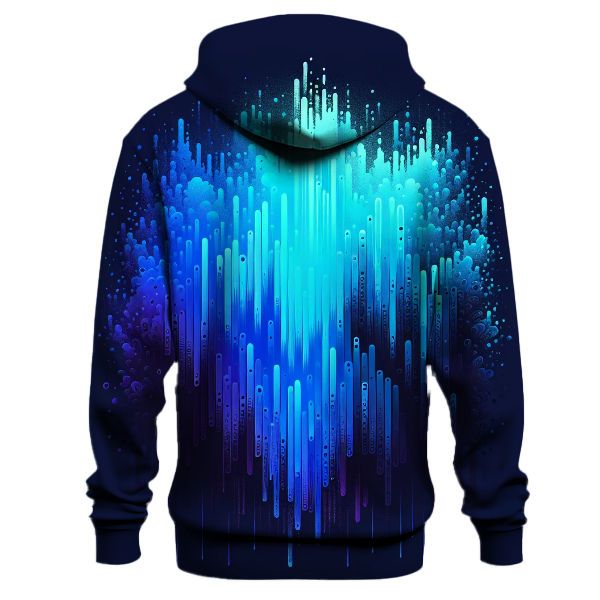 Electric Blue Splash Gradient Hoodie