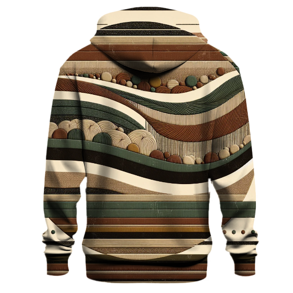 Earthy Rhythmic Stripes Hoodie