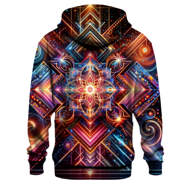 Cosmic Neon Burst Hoodie