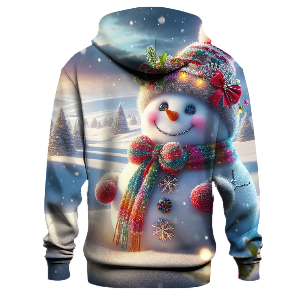 Frosty Snowman with Festive Hat Hoodie