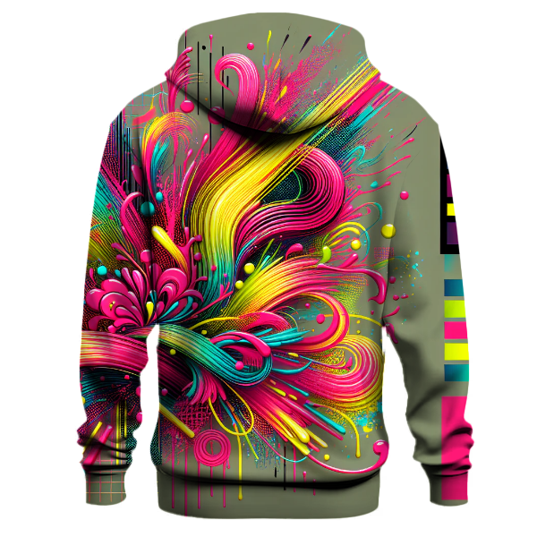Radical Neon Splashes Hoodie