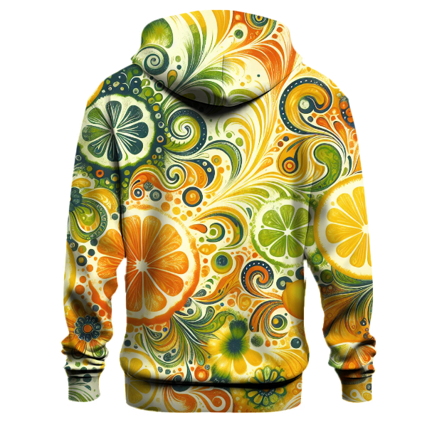 Energizing Citrus Tie-dye Design Hoodie