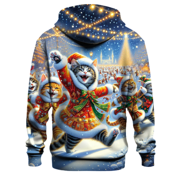 Cuddly Christmas Cat Parade Hoodie