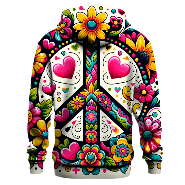 Funky Peace and Love Hoodie