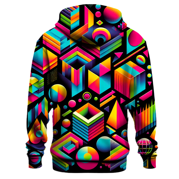 Retro Neon Geometry Hoodie