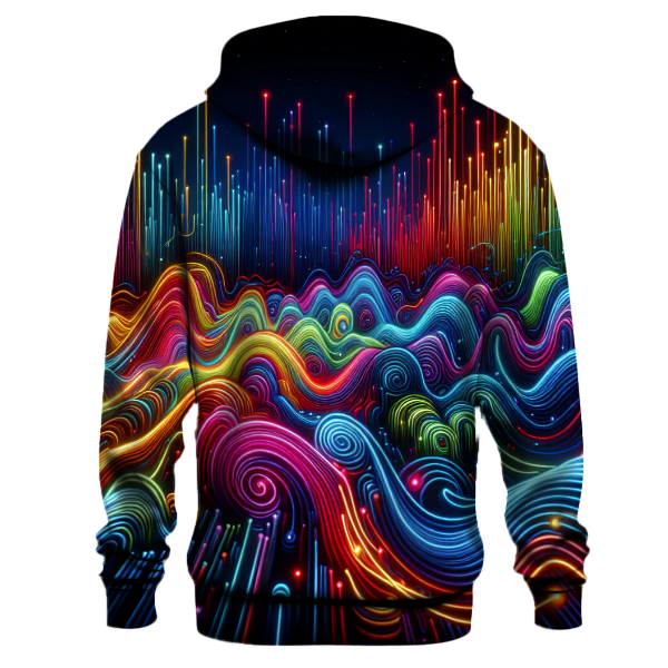 Electric Neon Lines Hoodie