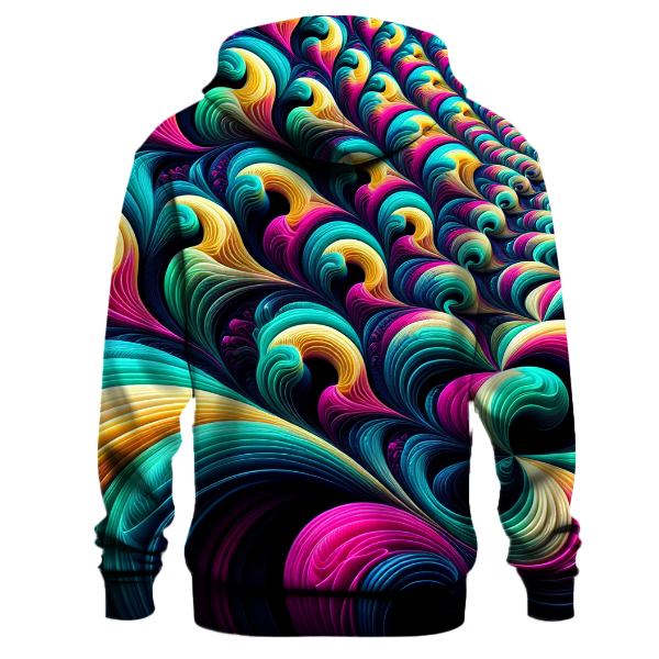 Funky Fractal Waves Hoodie