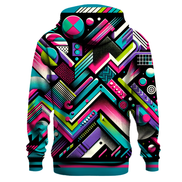 Dynamic 80s Patterns Hoodie