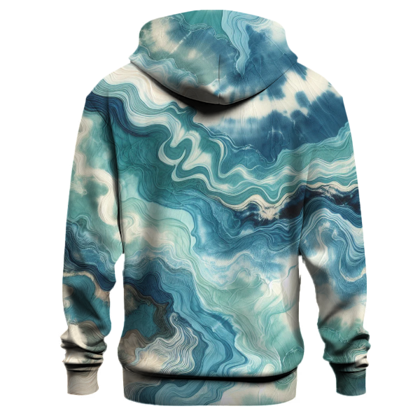 Blue Ocean Waves Hoodie